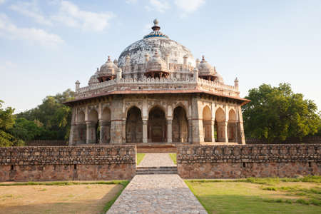 Isa Khan Niyazi Tomb in Humayun Tomb Complex, Delhi, Indiaの写真素材