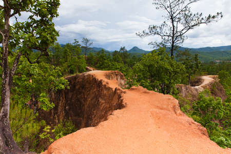 Pai Canyon (Kong Lan), one of the nature attractions around Pai town, Mae Hong Son Province, Thailand.の写真素材