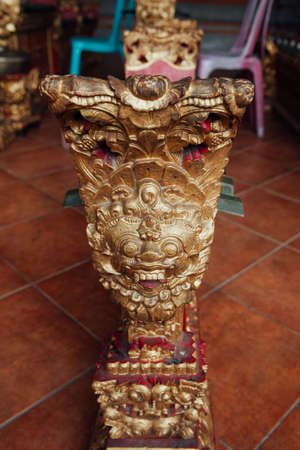 Traditional balinese percussive music instruments instruments for "Gamelan" ensemble music, Ubud, Bali, Indonesia.の写真素材