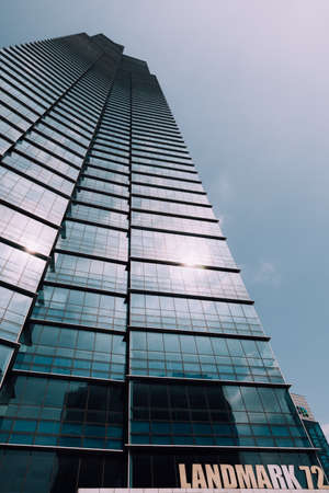 Hanoi, Vietnam - October 14, 2018: A view of the Landmark 72 Tower, one of the highst skyscrapers in Hanoi on October 14, 2018 in Hanoi, Vietnamのeditorial素材