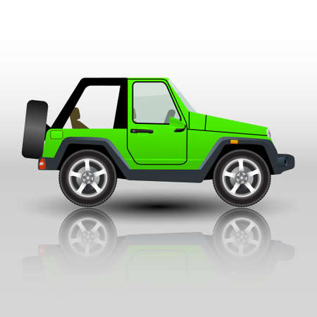 car off road SUV isolated. Vector illustration.のイラスト素材