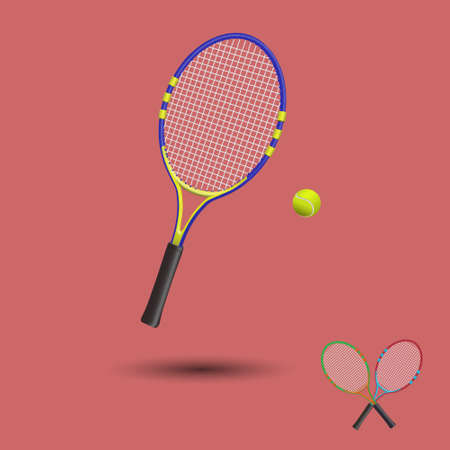 Tennis items isolated. Vector illustration.のイラスト素材