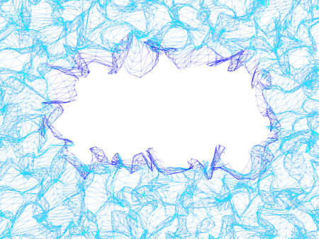 Abstract lattice network. White background.Abstract frame. Digital illustration.の写真素材