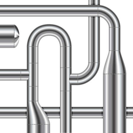 realistic pipeline  isolated on white background. Vector illustration.のイラスト素材