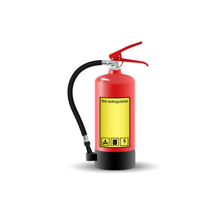 Fire extinguisher isolated on white background. Vector illustration.のイラスト素材