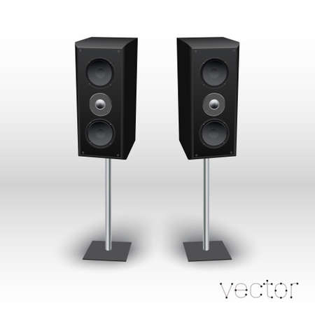 Sound speakers isolated. Vector illustration.のイラスト素材