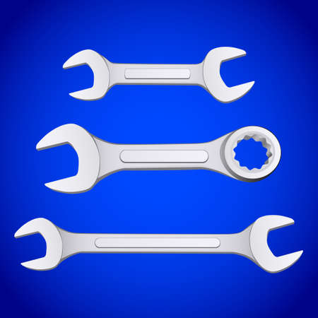 Wrench set isolated. Vector illustrationのイラスト素材