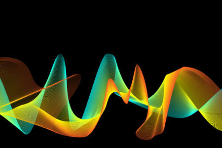 Abstract blue Wave background. Vector illustration.