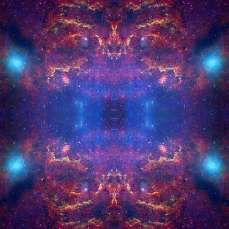 Universe background.Space simmetric ornament.Seamless colorful pattern.の写真素材