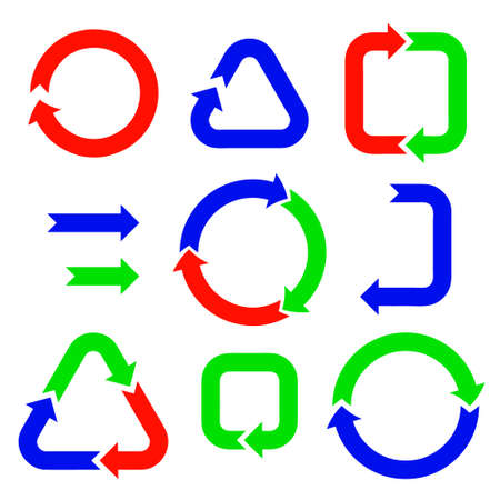 Arrow sign set image illustrationのイラスト素材