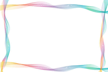 Abstract white Wave background. Vector illustration.Frame.のイラスト素材