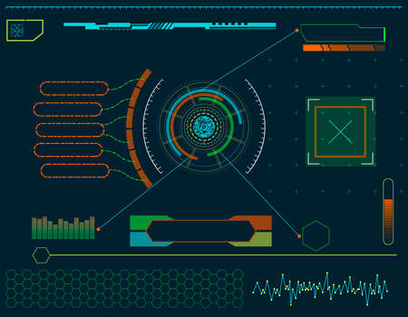 Futuristic HUD interface elements.Vector illustration.