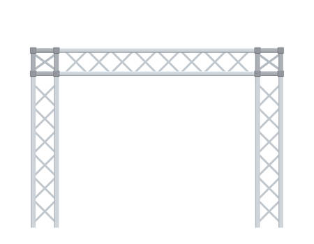 Truss construction. Isolated on white background. 3D Vector illustration.のイラスト素材