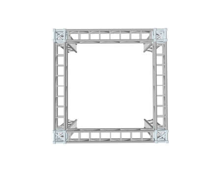 Truss construction. Isolated on white background. 3D Vector illustration. Top view.のイラスト素材