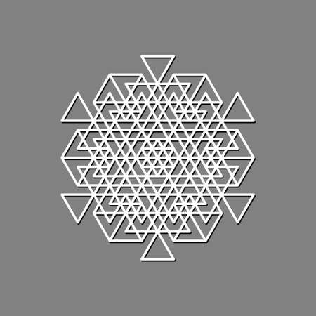Abstract geometric ornament. Template for laser cutting. Vector illustration.のイラスト素材