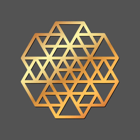 Abstract geometric ornament. Template for laser cutting. Vector illustration.のイラスト素材