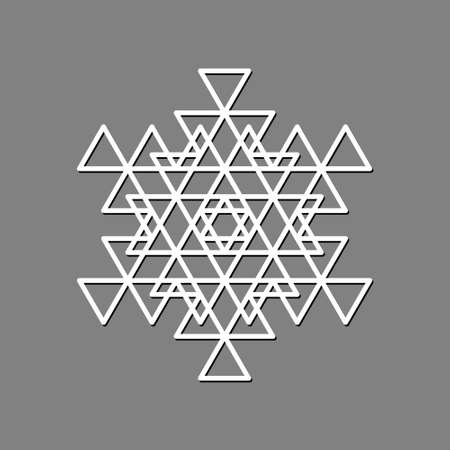 Abstract geometric ornament. Template for laser cutting. Vector illustration.のイラスト素材