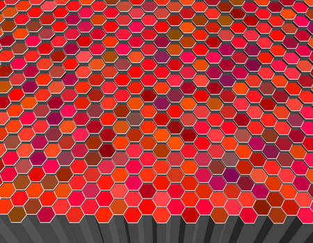 Abstract hexagonal background. Vector colorful illustration. Futuristic technology style.