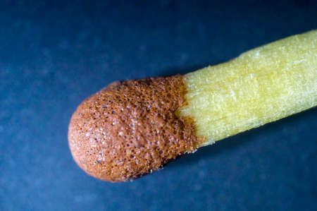 Wooden match. Macro close up.