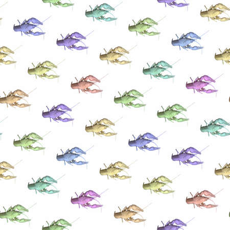 Crayfishes background.Seamless colorful pattern.の写真素材