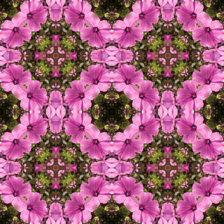 Abstract decorative flower background. Seamless colorful pattern.の写真素材
