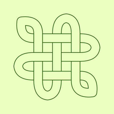 Celtic knot. Abstract ornament. Vector outline illustration.のイラスト素材
