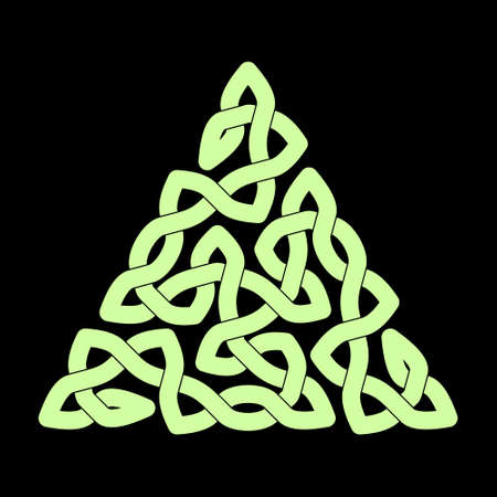 Celtic knot. Triangular ornament. Vector illustration.のイラスト素材