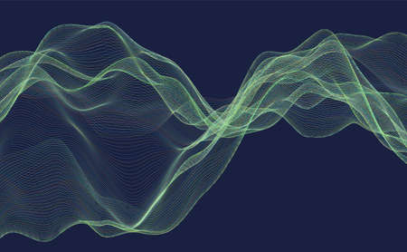Wavy abstract background. Vector colorful illustration.