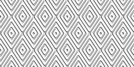 Abstract Geometric 3D white background. Seamless pattern. Rendering illustration.の写真素材