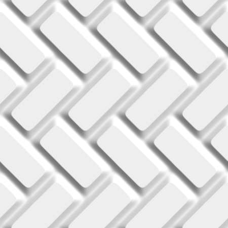 Geometric 3D white background. Seamless pattern. Rendering illustration.の写真素材