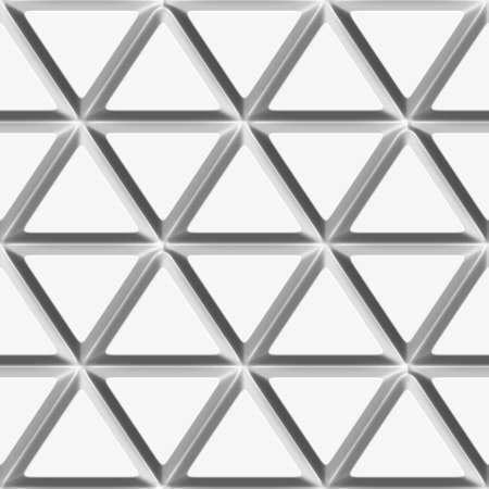 Geometric decorative 3D white background. Seamless pattern. Rendering illustration.