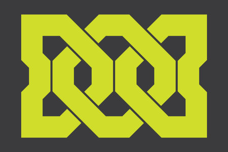 Celtic knot. Medieval decorative ornament. Geometric Design Element. vector illustration.のイラスト素材