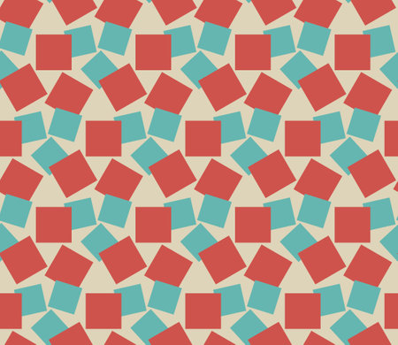 Abstract geometric seamless pattern. Geometric ornament of squares. Vector colorful illustration. endless texture.のイラスト素材