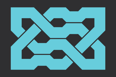 Celtic knot. Medieval decorative ornament. Geometric Design Element. vector illustration.のイラスト素材