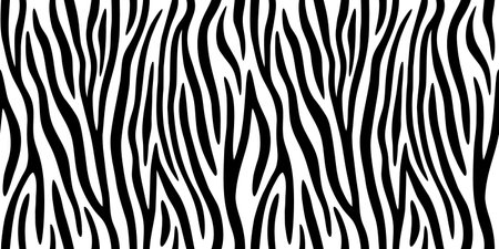 Zebra stripes seamless pattern. Endless black and white background. vector illustration.のイラスト素材