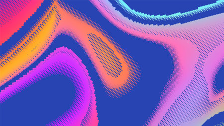 Abstract colorful halftone background. Modern gradient Multicolor Backdrop with dots. Dotted soft lines pattern. vector illustration.のイラスト素材