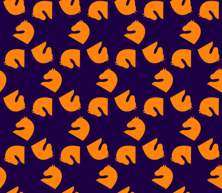 Seamless pattern with Chess knight. endless background. vector illustration.のイラスト素材