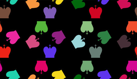 Seamless pattern with Chess king. endless background. vector illustration.