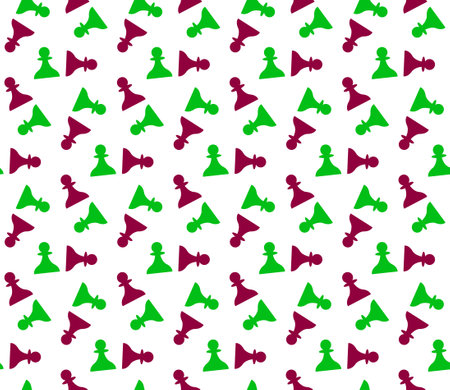 Seamless pattern with Chess pawn. endless background. vector illustration.のイラスト素材