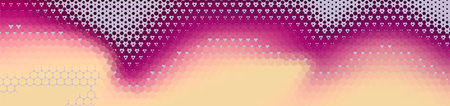 Abstract panoramic colorful halftone wide background. Panorama, Modern gradient Multicolor Backdrop with dots. Dotted soft lines pattern. vector illustration.のイラスト素材