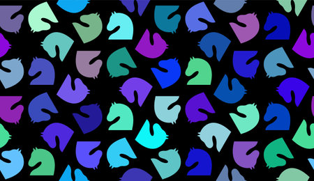 Seamless pattern with Chess knight. endless background. vector illustration.のイラスト素材