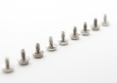 Screws in a line. の写真素材