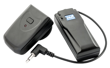 Wireless trigger (receiver and transmitter) isolated on the white.の写真素材