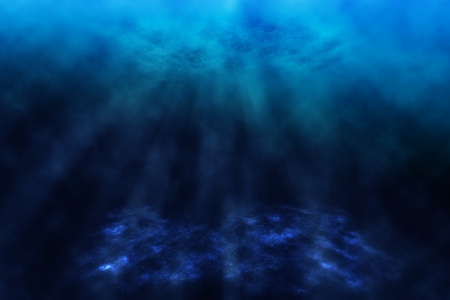 Dark underwater world, background の写真素材