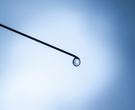 Drop on the tip of needle の写真素材