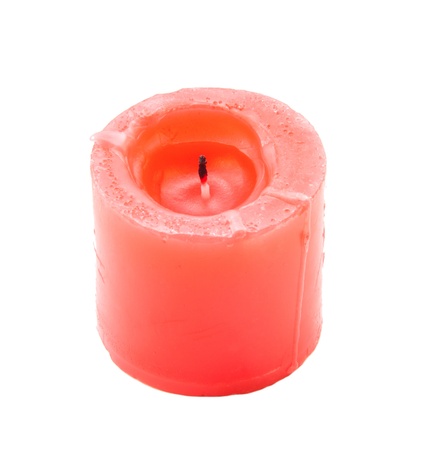 Candle on white background. の写真素材