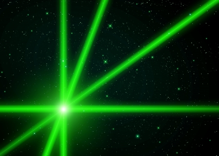 Abstract background with green lines and stars. の写真素材