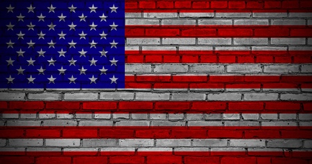      Dark grunge textured US Flag の写真素材