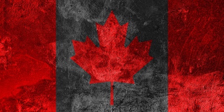   Canadian Flag on grunge cement background の写真素材