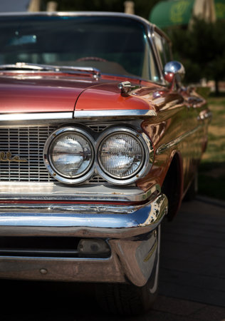 VLADIVOSTOK, RUSSIA - SEPTEMBER 7  Exhibition of old American classic cars in Vladivostok is held in the days of the  Pacific   Meridian  on September 7, 2013 in Vladivostok, Russia  のeditorial素材